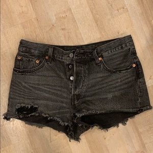 Gray Levi Denim Shorts 501 Size 27
